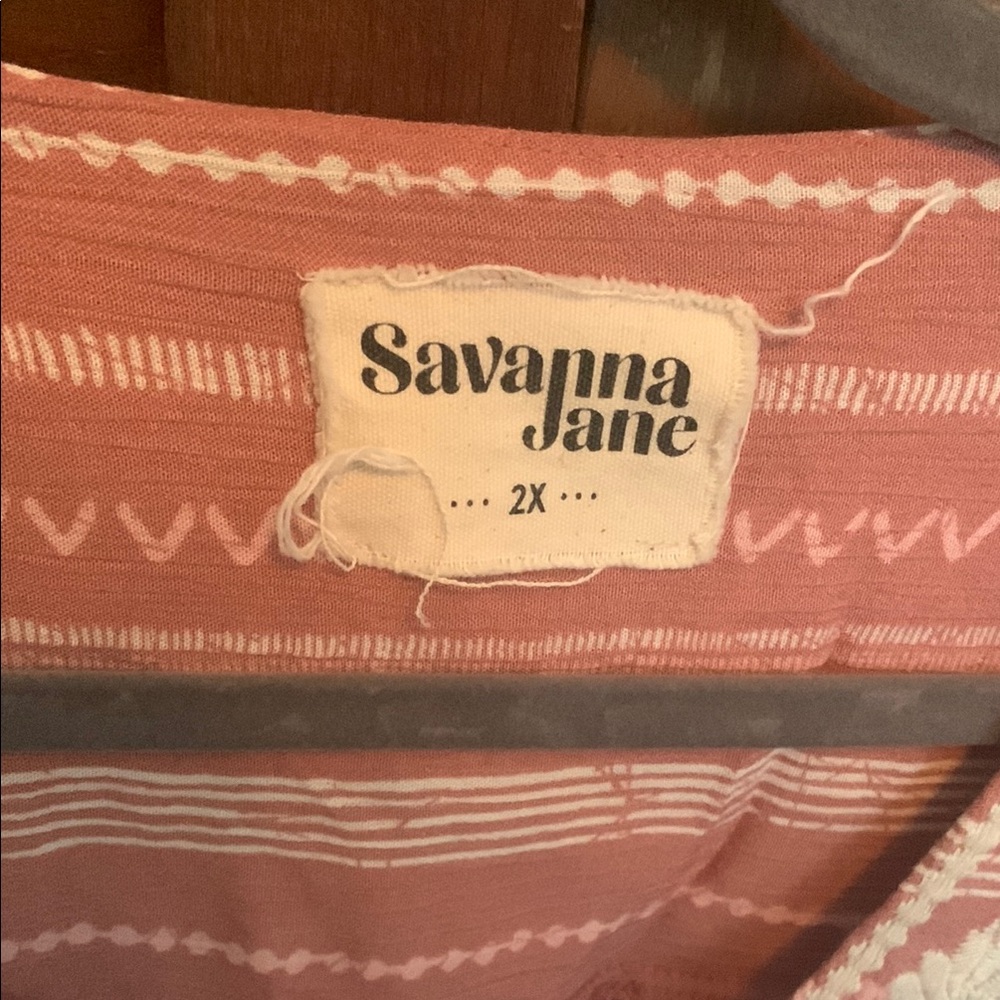 Savanna Jane Pink Embellished Blouse with Relaxed Fit - Picture 2 of 2